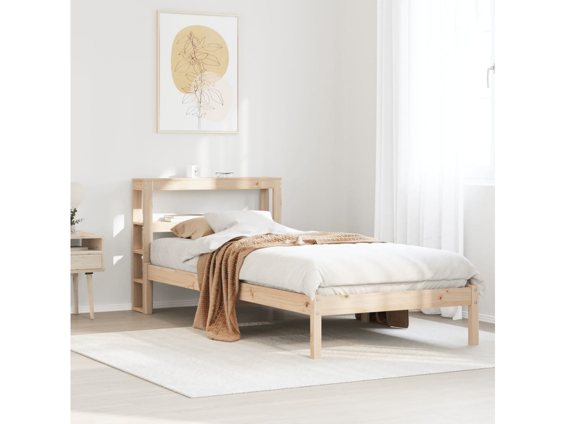 Cama Sem Colchão 90x190 Cm Madeira De Pinho Maciça