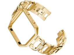 Pulseira Para Smartwatch Com Moldura De Strass, Substituição Em Aço