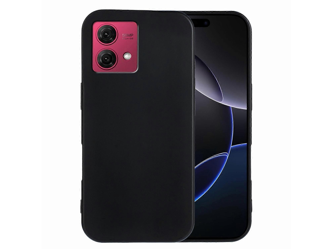 Capa Traseira De Tpu Macia Fosca Anti-impressão Digital Preta Para Motorola Moto G84 5g