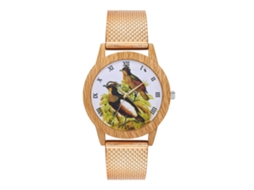 Reloj Casual Moderno Unisex De Cuarzo Con Correa De Silicona Oro Rosa