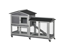 Vila Coelhos Cinza Rodas 157,4x53x99,5cm, Madeira, 2 Andares, 3 Bandejas. Ge