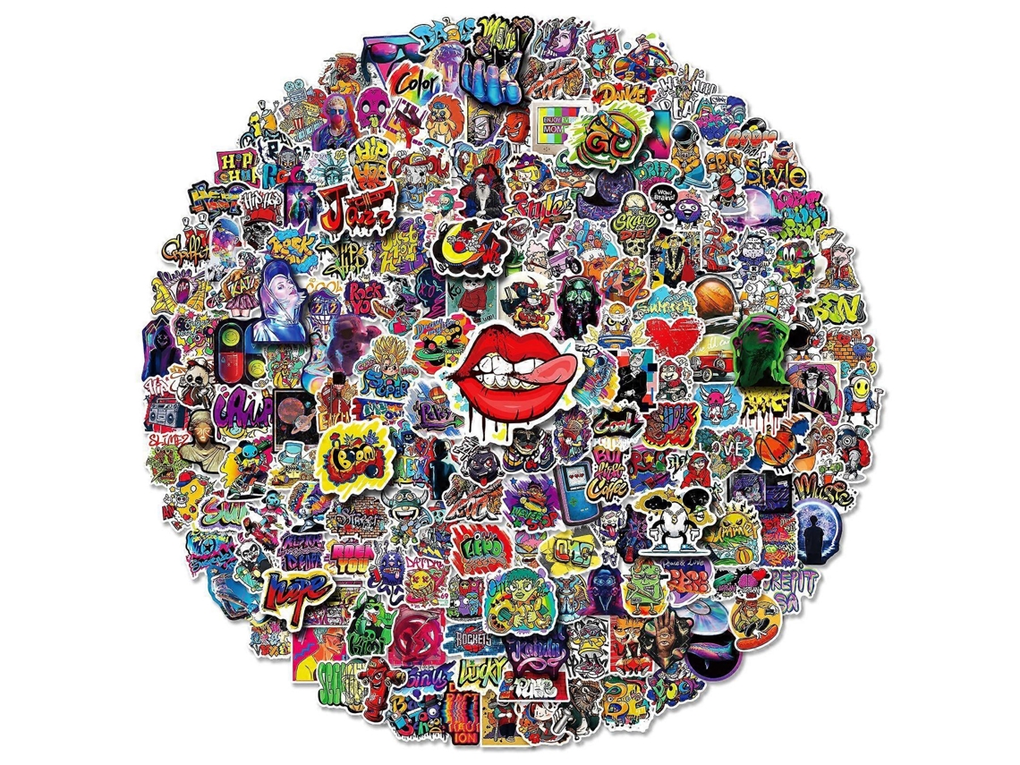 Adesivos De Música Hip Hop Com Grafite De Rua 300 Peças Adesivos À Prova Dágua Para Laptop, Garrafa De Água, Bicicleta, Skate, Aquaforge