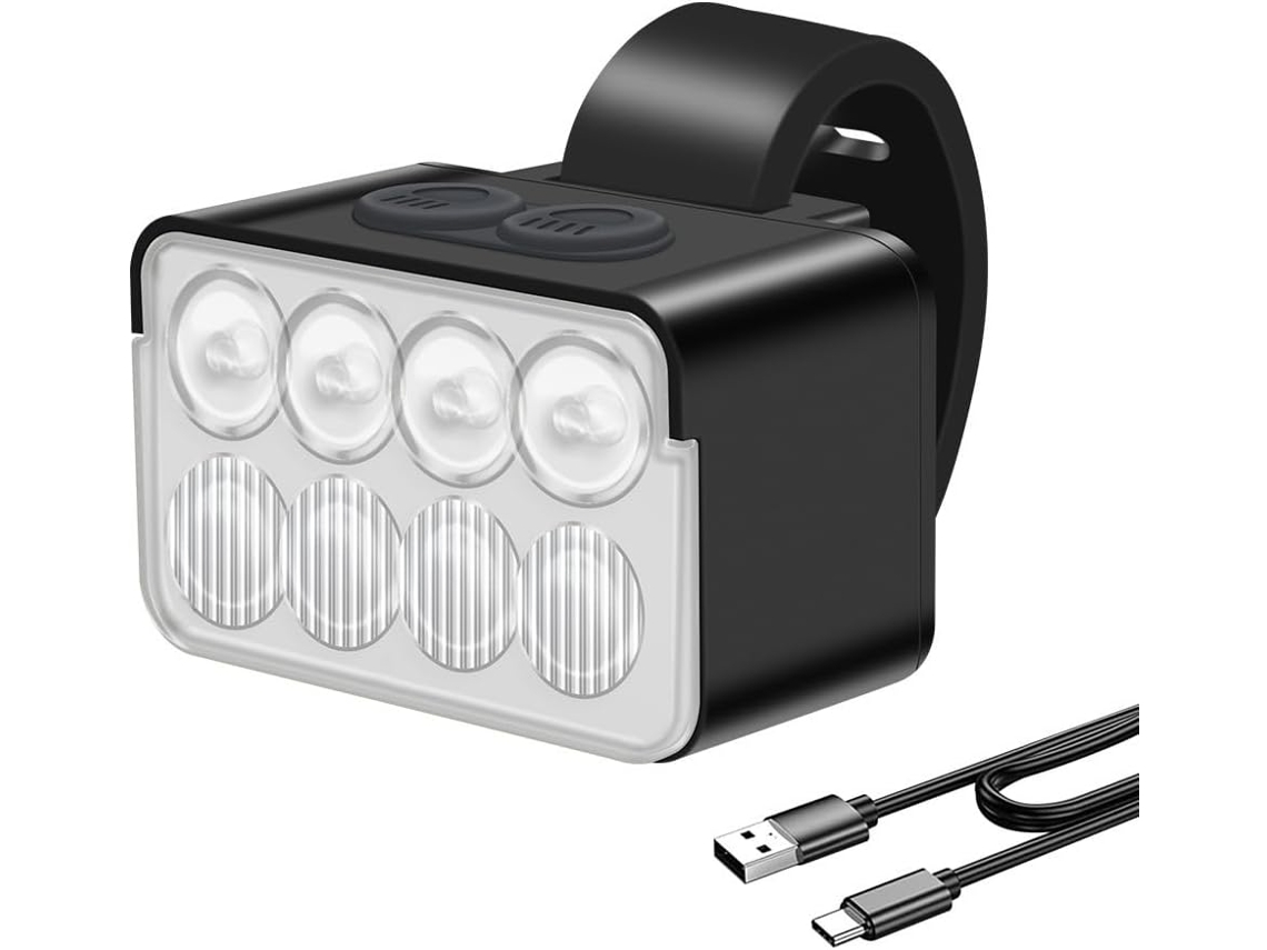 Farol De Bicicleta Para Ciclismo Noturno, Luz Forte, Lanterna Com