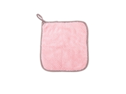Toalha de Mão de Cozinha Pendurável Rosa 27x24cm S/MARCA
