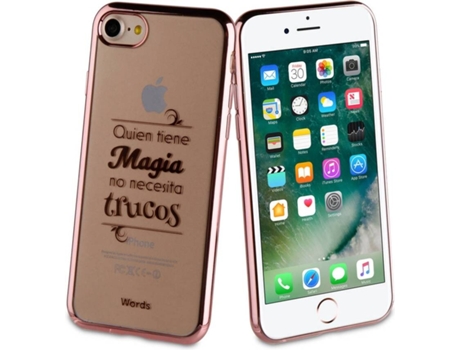 Capa iPhone 6, 6s, 7, 8 WORDS Magia Rosa