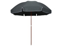 Vidaxl Guarda-sol De Jardim Com Poste De Aço 300 Cm Antracite