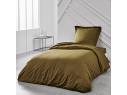 Capa de Edredão Lisa MEVAK LIVING 100% algodão, qualidade 144 fios Bronze (260x240cm - Não Inclui Recheio)