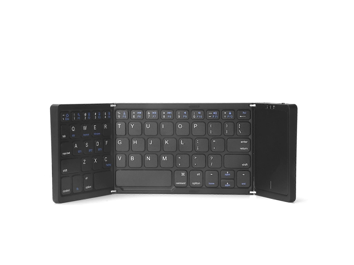 Teclado Bluetooth Dobrável E Recarregável B089t Com Touchpad Nostalgia88 (cinza)