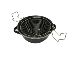 Freidora con cestillo 20 cm black
