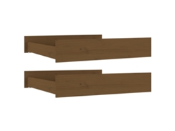 Bed Drawer, Bed Drawers Vidaxl Marrom (95 X 103 X 18 Cm)