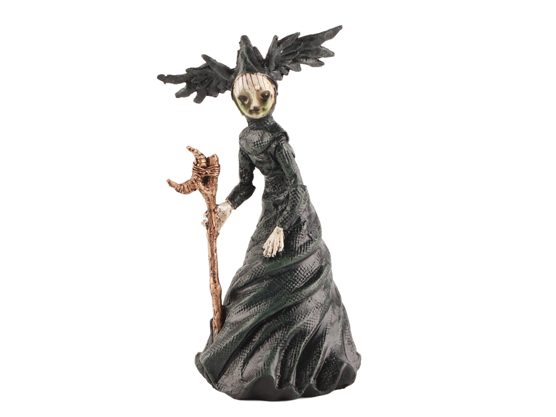 Figurina De Bruxa Assustadora Em Resina Para Decoração Halloween