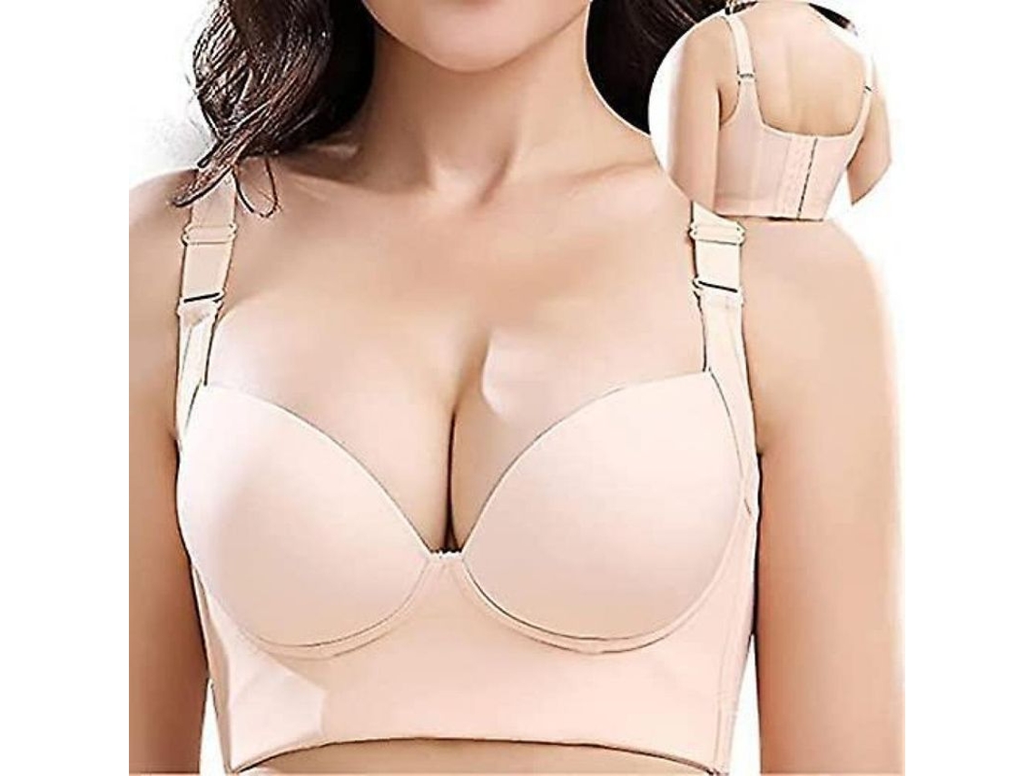 2026-sutién De Espalda Completa Para Mujer, Modelador Com Copas Profundas Anticelulite E Sustentação Natural 40°c Desnudo