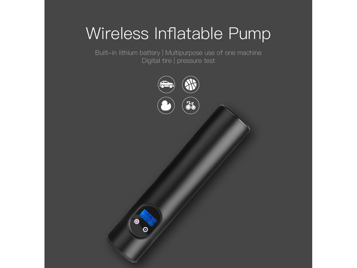 Inflador de pneus Mali portátil, automático, multifuncional, com bateria