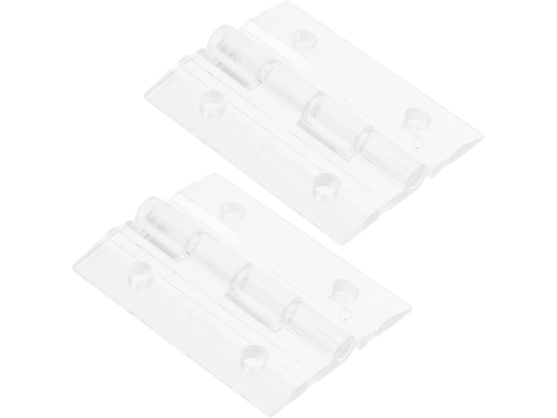 Kallory Conjunto Com 2 Dobradiças Acrílicas Dobráveis Para Armário, Mini Dobradiças Para Caixas De Joias E Tampas
