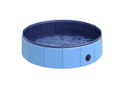 Piscina dobrável para cães e gatos, antiderrapante, PVC, interior e exterior, Ø80x20 cm | S/MARCA