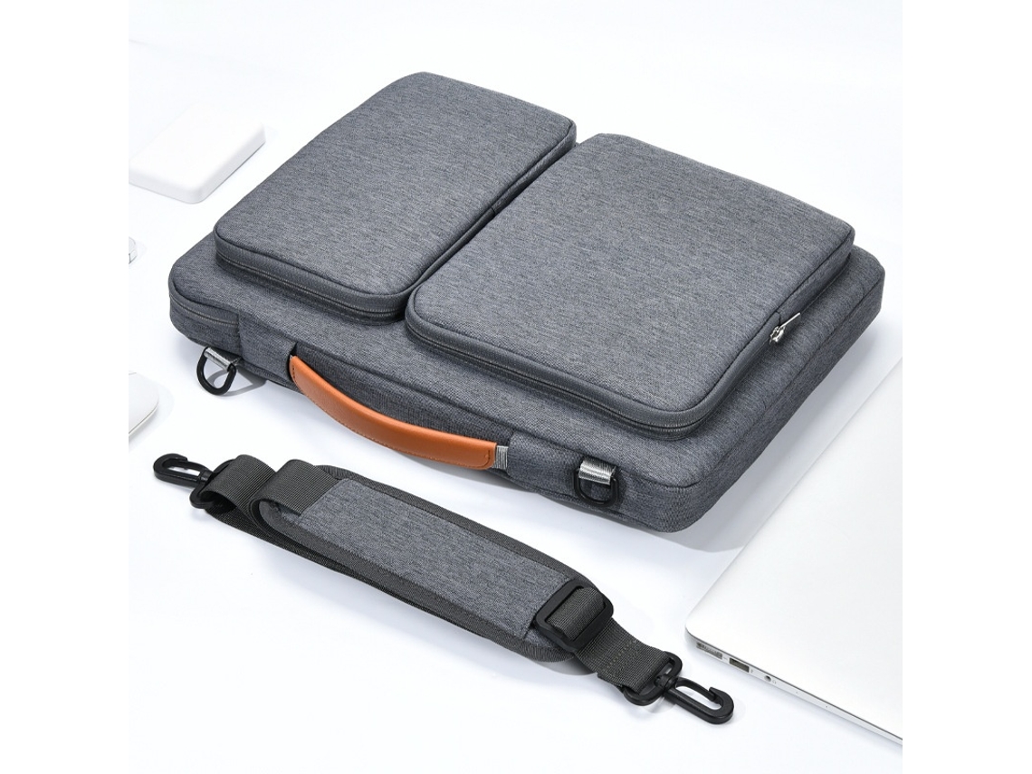 Bolsa Para Portátil Lurelia, Compatível Com Portáteis/tablets Até 16", Cinza Atenas, Nylon, Proteção Antiquedas