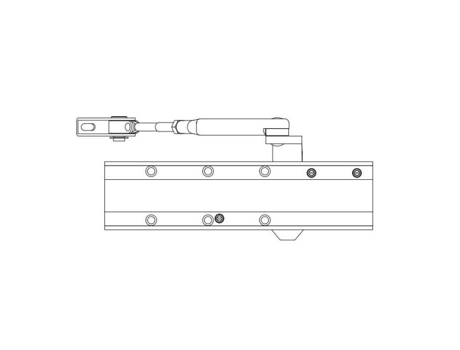 Fecho de Porta de Cremalheira e Pinhão Braço de Bússola F2 a 5 Branco SEVAX Esv7183B
