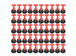 Lurelia Kit Nivelador De Azulejos, 50 Espaçadores E 1 Chave, 1,5 Mm, Vermelho, Aço Inoxidável Para Piso, Ref W171