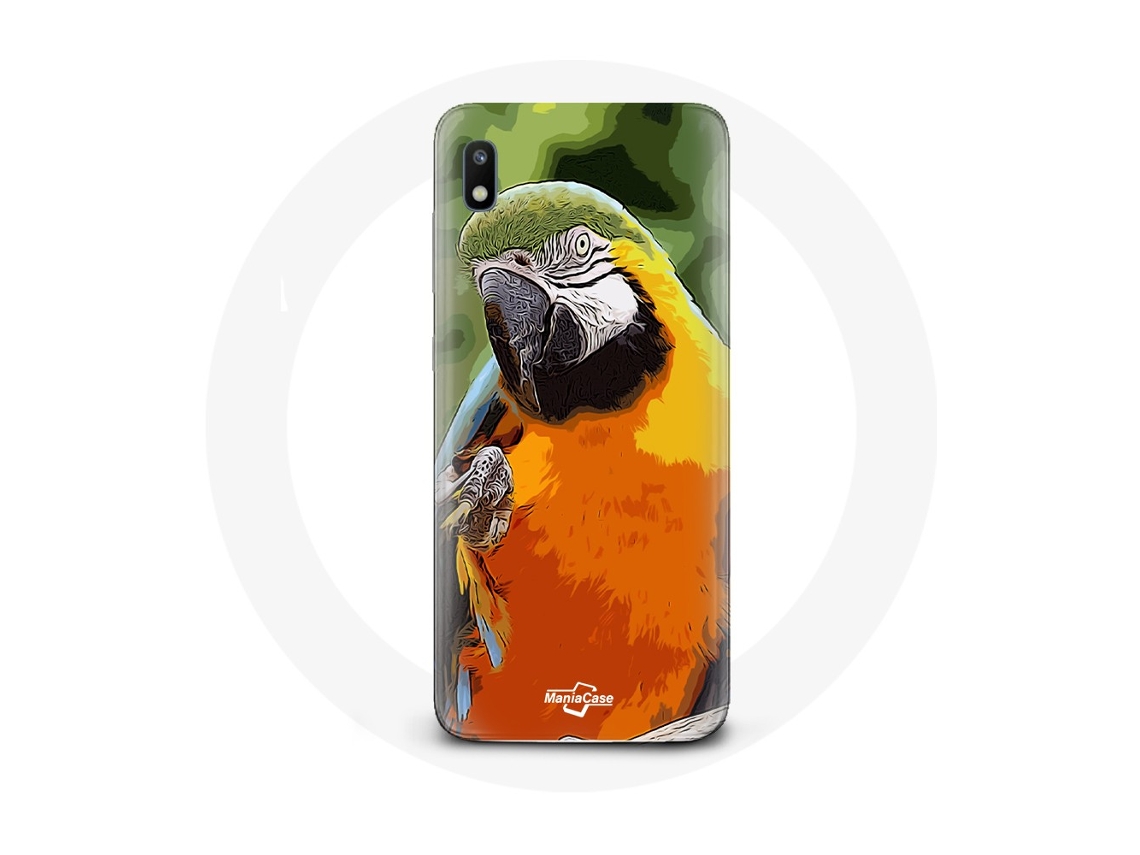 Capa para Samsung Galaxy A10 Araras PapagaioLaranja Verde