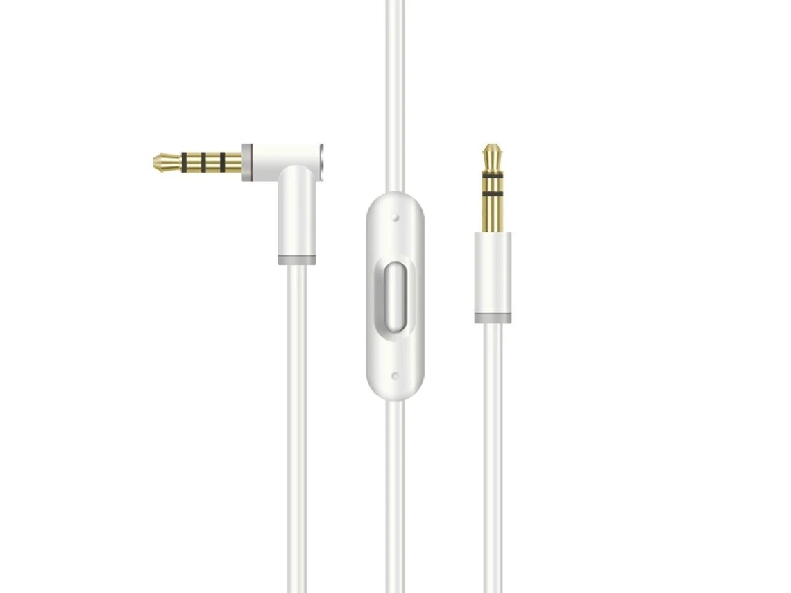 Cabo De Auscultadores Zruxe Remotetalk 1,5 M Jack 3,5 Mm Branco (compatível Com Beats)