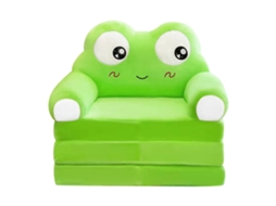 Sofá infantil 2 em 1 dobrável cartoon, sofá cama para crianças, design animado e confortável | S/MARCA