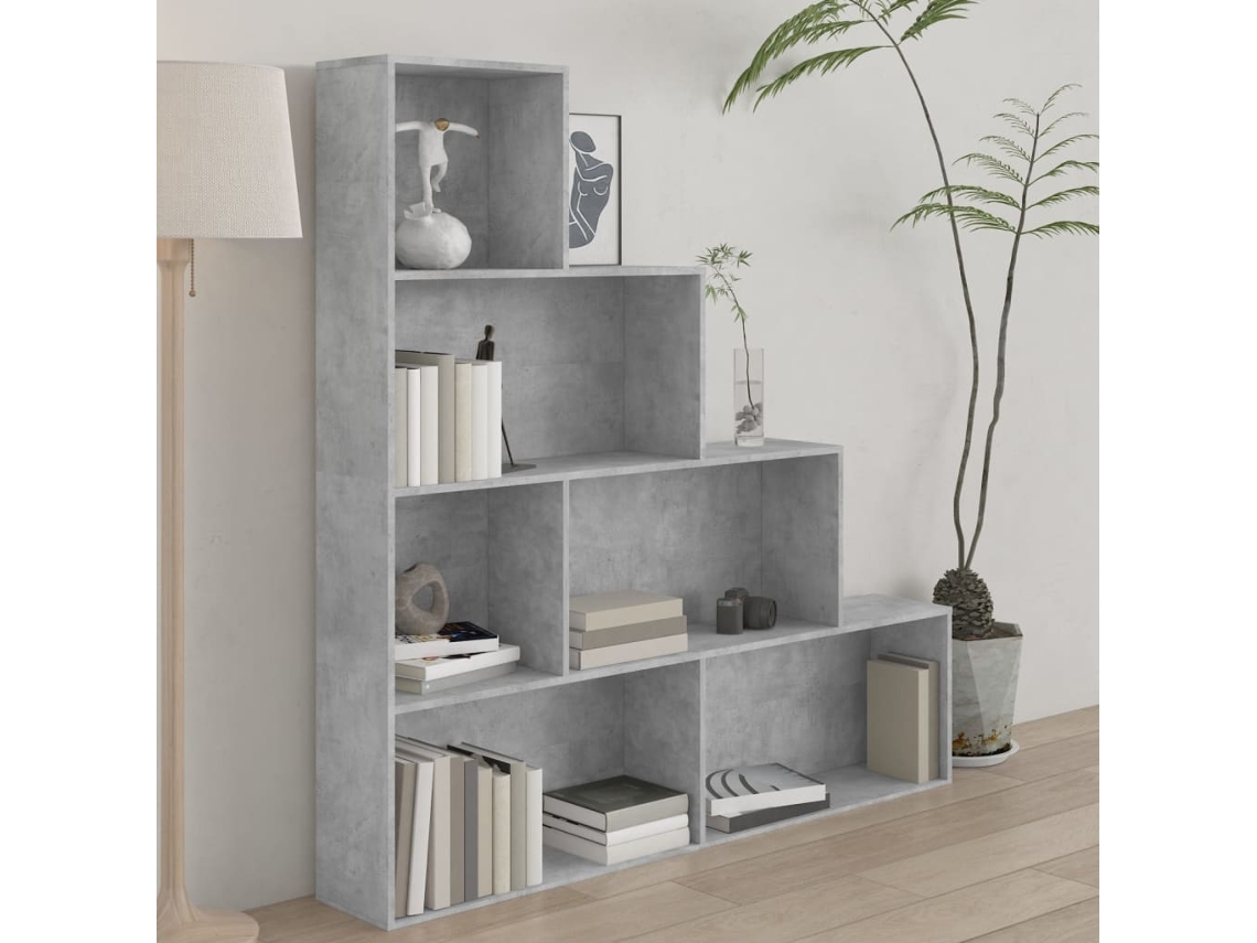 Vidaxl Estante/divisória 155x24x160 Cm Contraplacado Cinzento Cimento