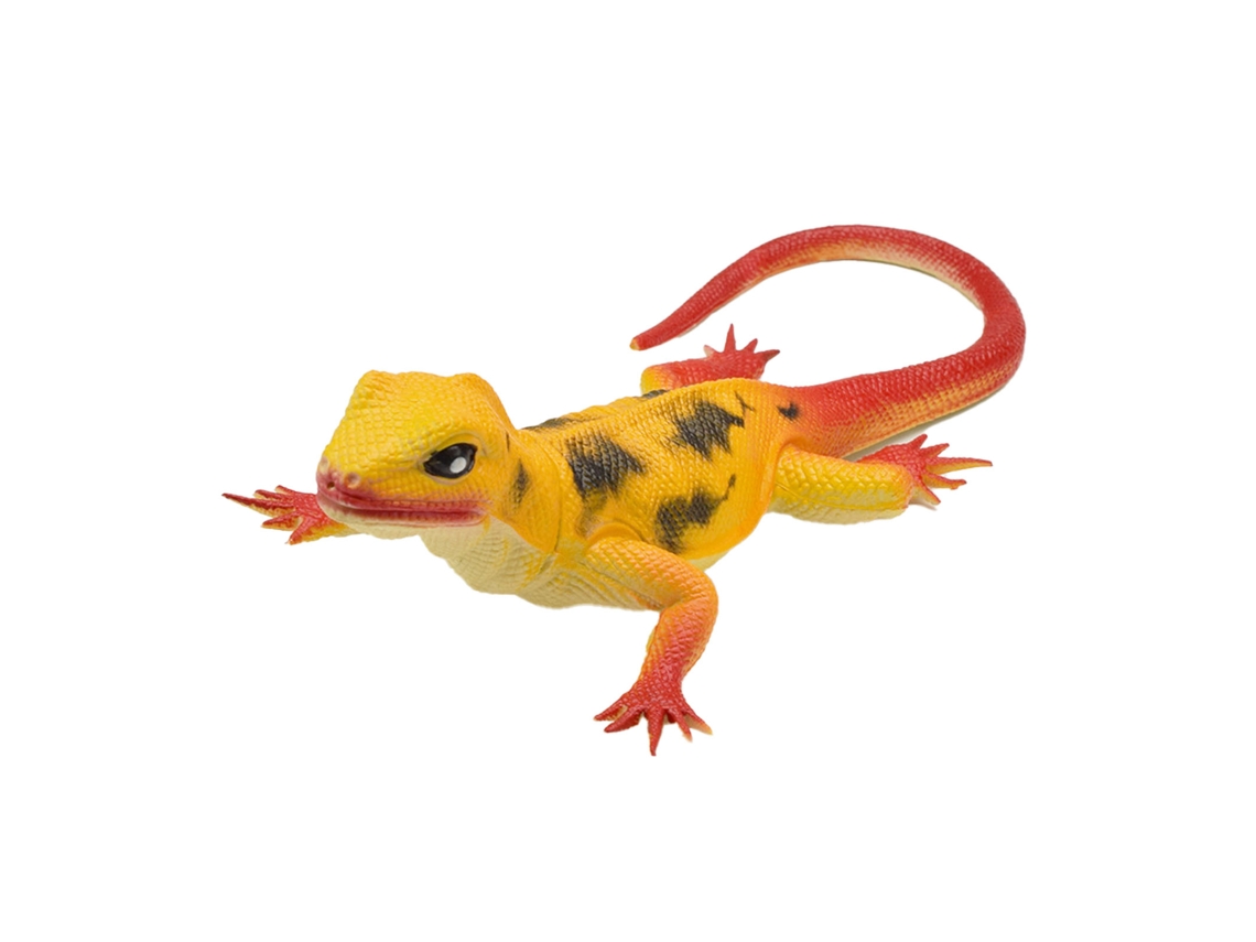 Brinquedo De Lagarto Realista Com Som De Apito Squeeze Pvc Amarelo Para Brincadeira E Relaxamento