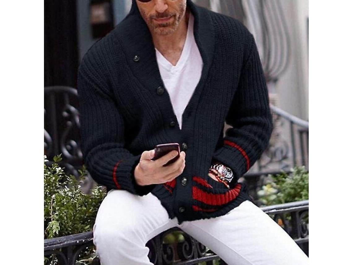Camisa masculina Rebe casual de outono, gola alta, corte slim, manga comprida, tamanhos P-XXXL, preta.
