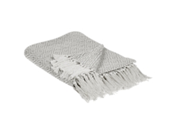 Manta Decorativa Beliani Mityal De Algodón Beige 125x150x0.5