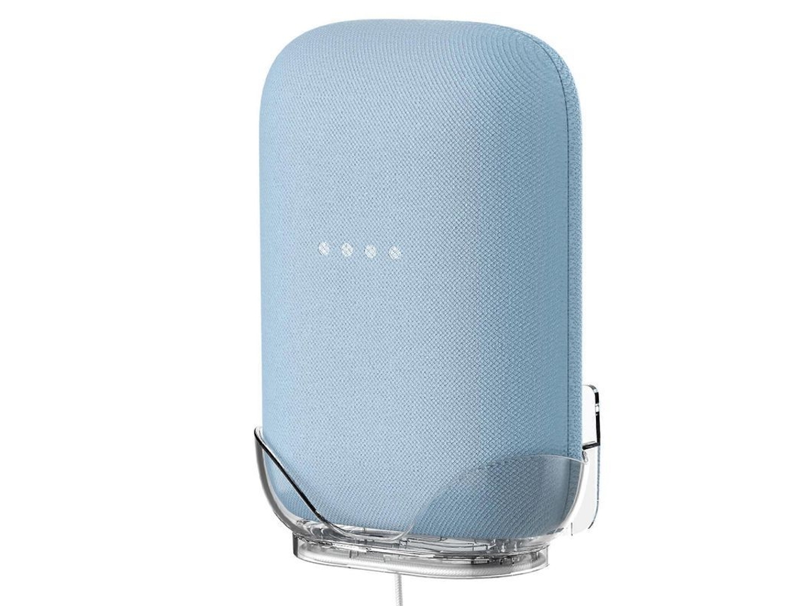 Yuru suporte de Parede para Google Nest Audio com Gerenciamento de Cabos Integrado Prateleira Transparente