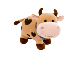 Brinquedo De Pelúcia De Vaca Cute Calf Macio Boneco Zodíaco Bovino Presente De Aniversário