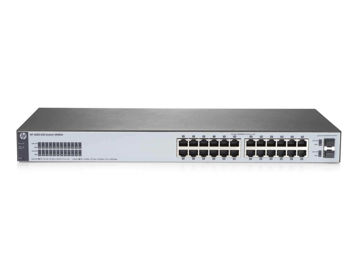 Switch HEWLETT PACKARD Officeconnect 1820 24G Managed L2 Gigabit Ethernet 10/100/1000 1U Grey