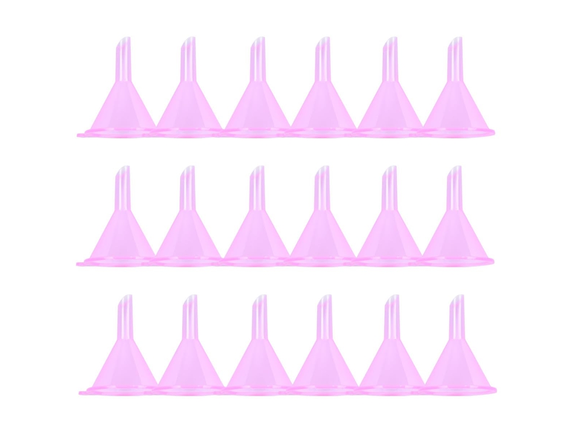 Funis E 100 Pequenos Frascos De Plástico Pp Rosa Para Reabastecer Perfumes Óleos Essenciais, Fáceis De Manusear