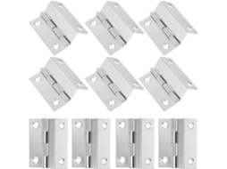 Conjunto De 10 Dobradiças Dobráveis Em Ângulo Reto Para Portas De Armários E Móveis.
