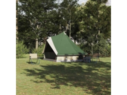 Vidaxl Barraca Tipi 8 Pessoa Verde Tafetá