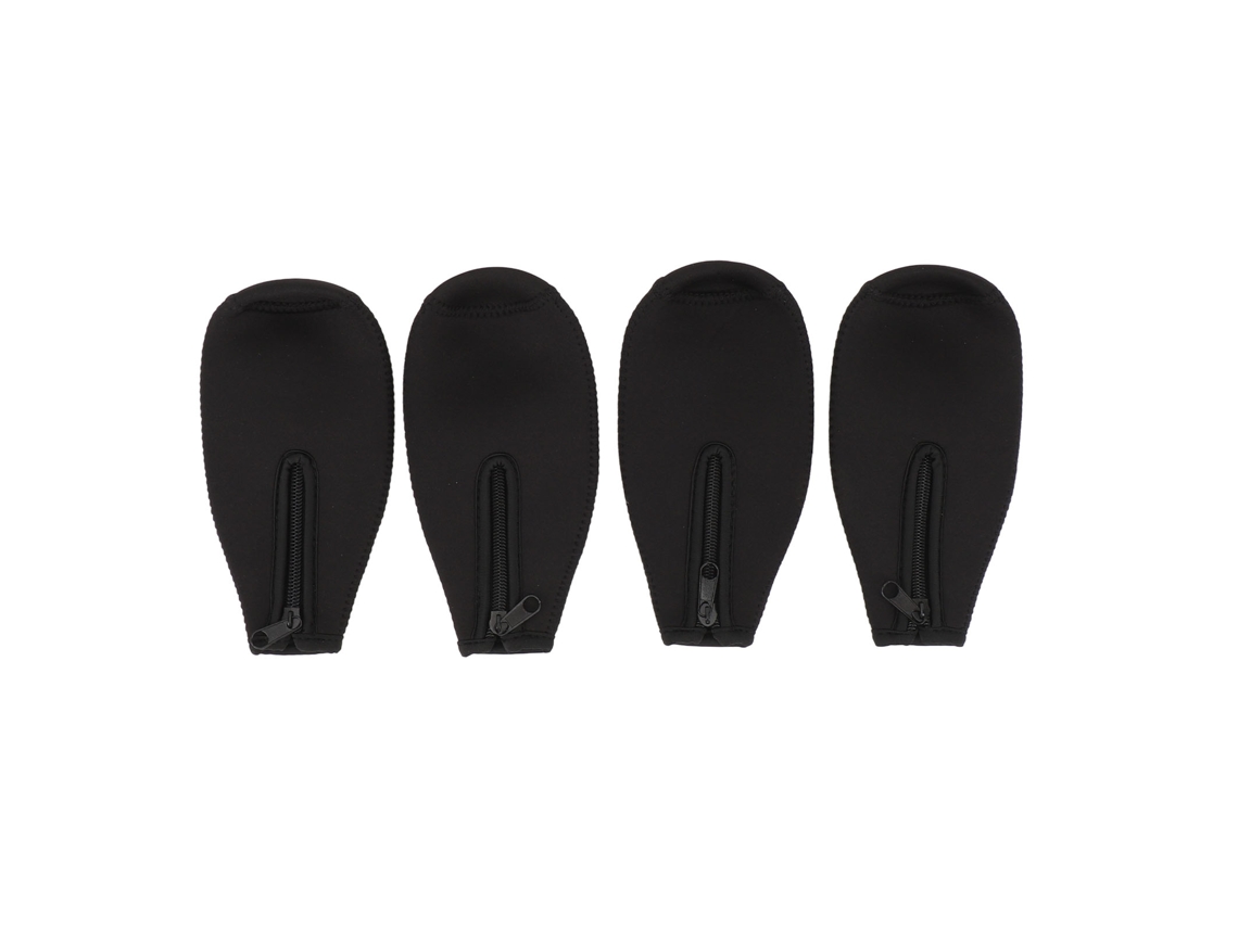 4 Pack Capa Isolante Para Garrafas De Cerveja Com Zíper - Preto