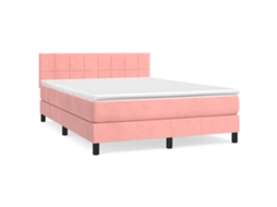 Box Spring Bed, Box Spring Beds Vidaxl Cor-de-rosa Veludo (140 X 200 Cm)