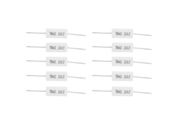 Resistor De Cimento 5w 2.2r 5% Isolado Resistente Ao Calor Para Placa De Circuito Impresso
