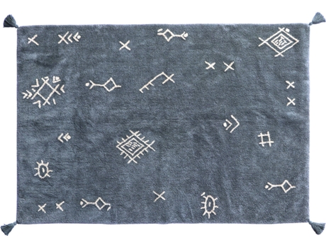 Tapete Infantil HAPPY DECOR KIDS Itza Stone (Azul - Algodão - 140x200 cm)