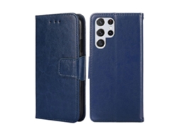 Capa De Couro Com Textura De Cristal Para Samsung Galaxy S23 Ultra 5g