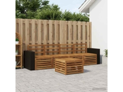 Vidaxl Conjunto De Sofás Para Exterior 5 Pcs Natural