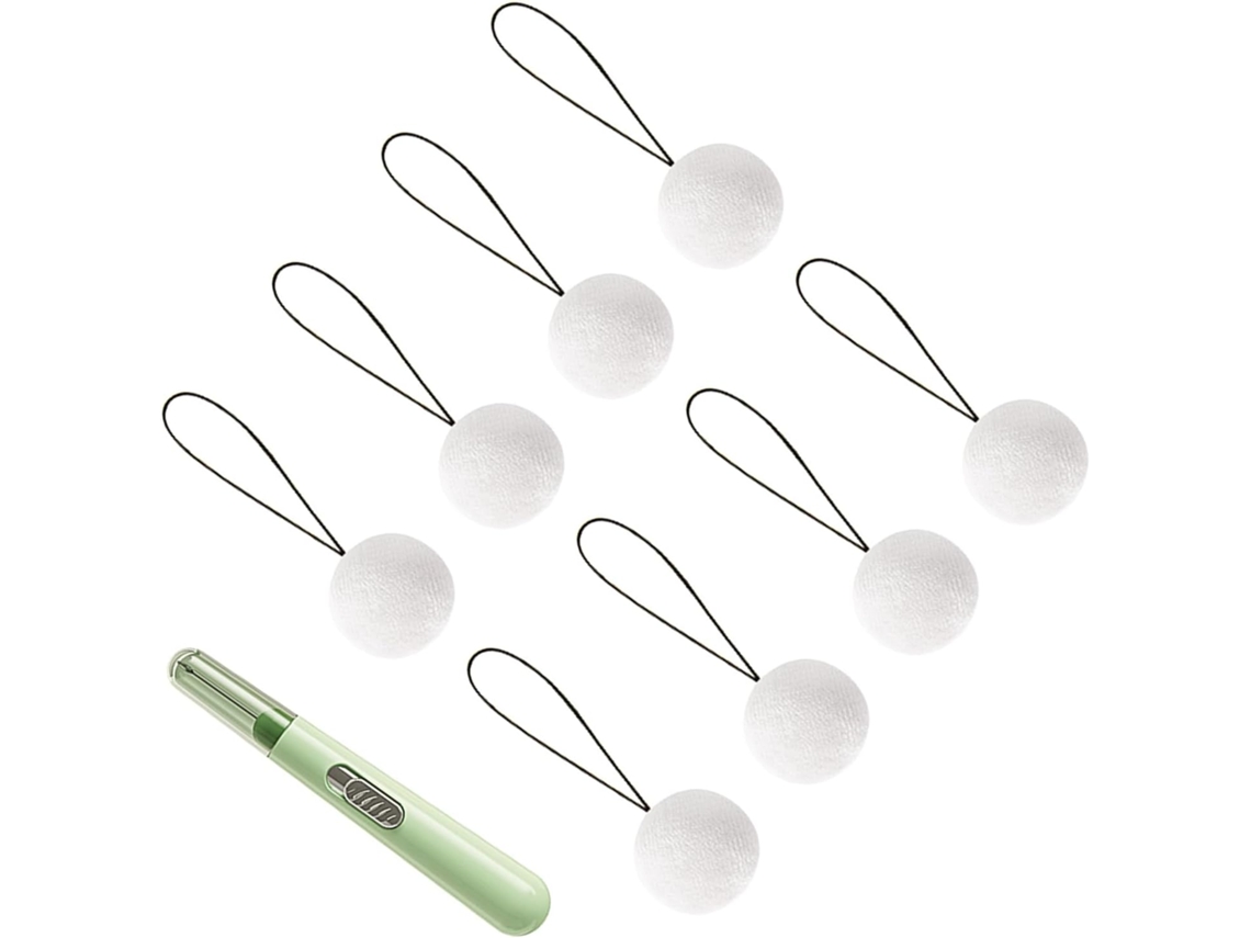 Conjunto de 9 alfinetes antiderrapantes para fixar roupas de cama com praticidade e segurança.