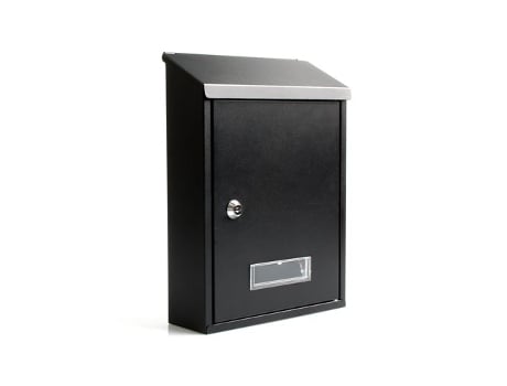 Caixa De Correio Interna/externa De Metal Com Trava Preta Handlock