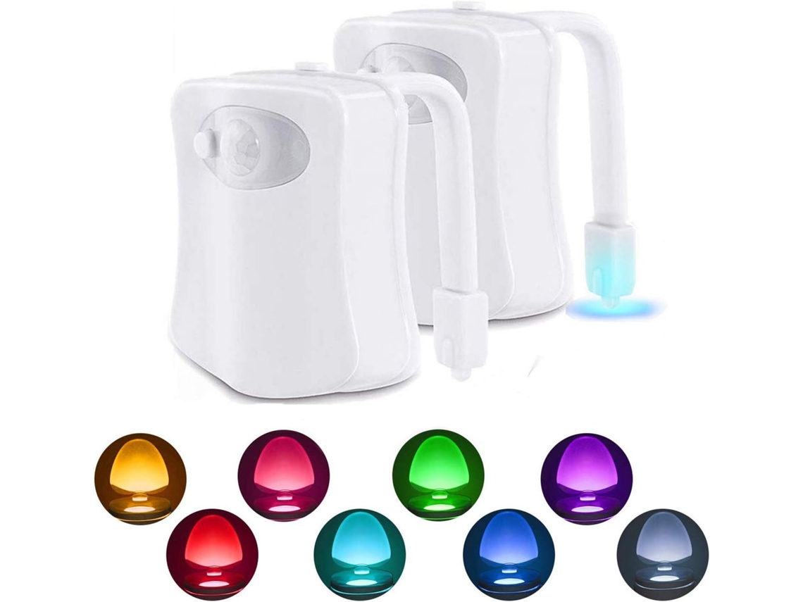 HYMNORA Luz De Vaso Sanitário, Elegante Luz Noturna Led Com Sensor De Movimento, Operada Por Bateria, 16 Cores, À Prova Dágua, Fácil Instalação, Acompanhante