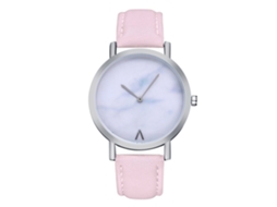 Reloj De Cuarzo Analógico Casual Simple Para Mujer Con Correa De Pu Regalo De Joyería (rosa)
