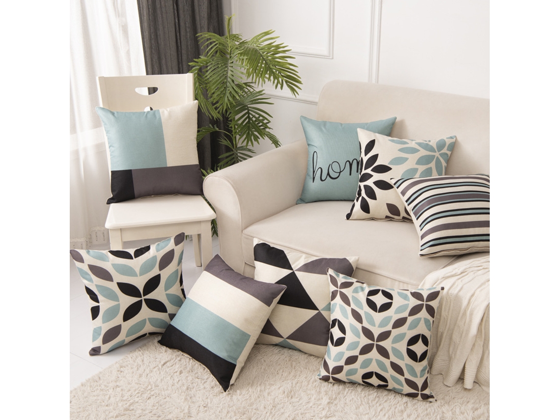Conjunto De 9 Capas De Almofada 45 X 45 Cm Almofadas Decorativas Modernas E Macias