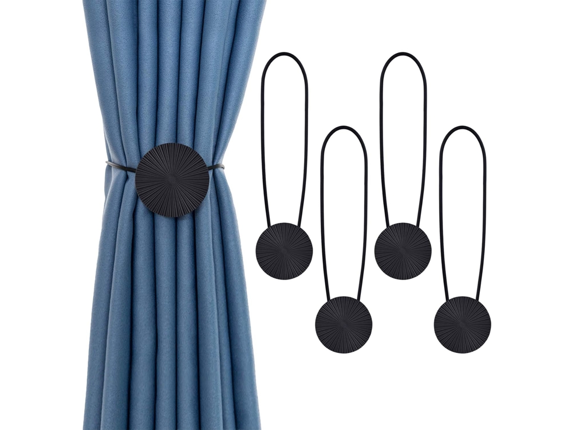 Conjunto De 4 Prendedores Cortina Magnéticos Metal, Fivelas Para Cortina, Decorativos Casa, Escritório, Restaurante E Hotel. Aquaforge
