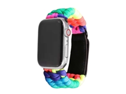 Bracelete Pulseira Fio Entrançado para Apple Watch Series 8 41Mm Multicor