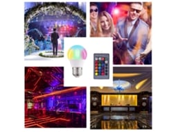 Lâmpada LED RGBW 2026 com 16 núcleos, luz branca, 3W/5W/10W/15W, com controle remoto, decorativa e grande.