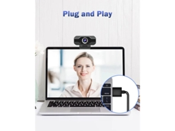 Webcam com microfone, Full HD 1080P, USB de alta definição para videoconferência, trabalho online, home office, gravação do YouTube, Bestvite